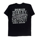 Dublin, Ireland Harley Davidson Graphic T-Shirt - Large Black Cotton