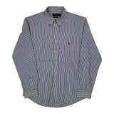 Polo By Ralph Lauren Slim Fit Shirt - Large Blue Cotton