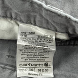 Carhartt Double Knee Carpenter Trousers - 36W 30L Grey Cotton