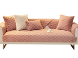 Anyseat Sofa Towel Super Soft Dark Pink Velvet Plush Non-slip Sectional Sofa Covers for Living Room Thick L-shape Couch Covers