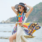 Anyyou 100% Mulberry Silk Blue Scarf Women Luxury Long Shawl – Beach Wear, Swimwear Cover Up, Pashmina Face Shield Foulard Fashion Accessory