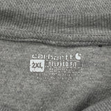 Carhartt Henley Long Sleeve T-Shirt - 2XL Gray Cotton