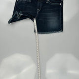 True Religion Studded Denim Shorts - 34W US 8 Dark Wash Denim