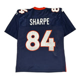 Broncos Starter #84 Sharpe Football Jersey - Large Navy Polyester