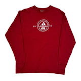 Adidas Graphic Long Sleeve T-Shirt - XL Red Cotton
