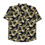 Shaver Lake Floral Hawaiian Shirt - Large Gold Silk
