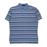 Polo By Ralph Lauren Striped Polo Shirt - XL Blue Cotton