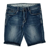 Emporio Armani Denim Shorts - 30W 10L Blue Cotton