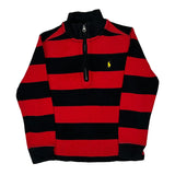 Age 6 Polo By Ralph Lauren Striped 1/4 Zip - XS Black Cotton