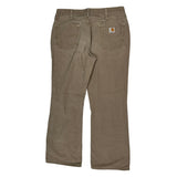 Carhartt Trousers - 30W UK 10 Brown Cotton