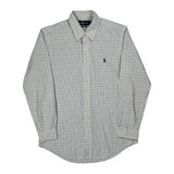 Ralph Lauren Checked Shirt - Medium White Cotton