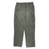Carhartt Double Knee Carpenter Pants - 32W 33L Gray Cotton