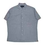 Bob Camp Ralph Lauren Checked Short Sleeve Shirt - Large Blue Cotton