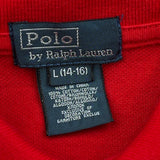 Age 10-12 Polo By Ralph Lauren Polo Shirt - Large Red Cotton