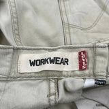 Levis Cargo Shorts - 33W 11L Beige Cotton