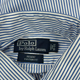 Polo By Ralph Lauren Striped Shirt - Large Blue Cotton