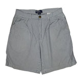 Polo By Ralph Lauren Striped Chino Shorts - 32W 8L Blue Cotton