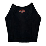 Harley Davidson Graphic Long Sleeve T-Shirt - Small Black Cotton