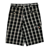 Dickies Checked Shorts - 32W 11L Black & White Cotton