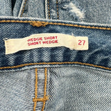 Levis Denim Shorts - 28W UK 8 Light Wash Denim