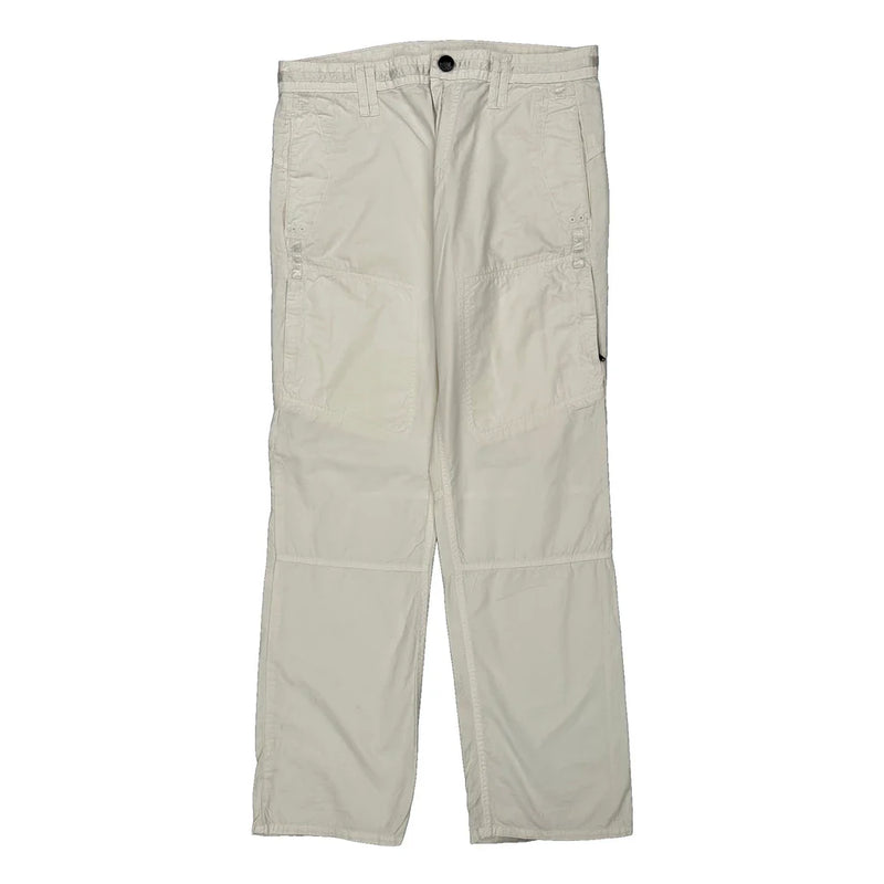Armani Exchange Cargo Cargo Trousers - 34W 31L Cream Cotton