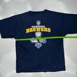 Milwaukee Brewers Cooperstown Collection Mlb T-Shirt - XL Navy Cotton