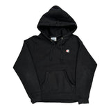 Champion Reverse Weave Hoodie - Small Black Cotton