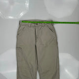 Carhartt Carpenter Trousers - 30W 32L Grey Cotton