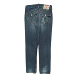 True Religion Contrast Stitch Jeans - 33W 31L Blue Cotton