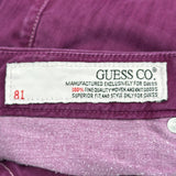 Guess Flared Jeans - 31W US 8 Purple Cotton
