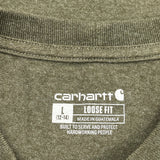 Carhartt T-Shirt - Large Green Cotton