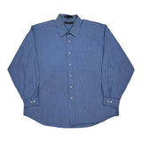 Tommy Hilfiger Striped Shirt - 2XL Blue Cotton