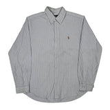 Ralph Lauren Striped Shirt - XL Blue Cotton