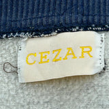 90S Cezar Striped Sweatshirt - Large Brown Cotton