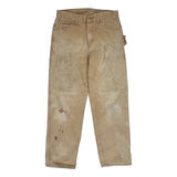 Dickies Double Knee Carpenter Trousers - 32W 30L Beige Cotton