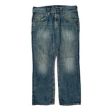 Silver Contrast Stitch Jeans - 36W 30L Blue Cotton