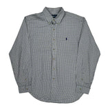 Ralph Lauren Checked Shirt - Large Blue Cotton