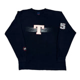 85 Tommy Jeans College Long Sleeve T-Shirt - Large Black Cotton