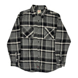 Dickies Checked Flannel Shirt - Large Black Cotton Blend