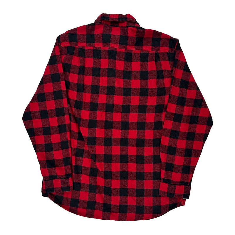 Lee Checked Flannel Shirt - XL Black Cotton