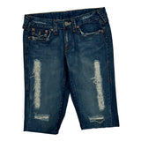 True Religion Denim Shorts - 32W US 6 Blue Denim