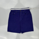 Made In USa Guess Denim Shorts - 32W UK 12 Purple Cotton