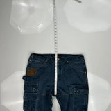 Wrangler Cargo Pants - 38W 30L Blue Cotton