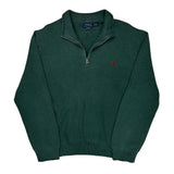 Polo By Ralph Lauren 1/4 Zip - XL Green Cotton