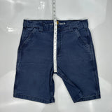 Carhartt Carpenter Shorts - 34W 10L Blue Cotton Blend