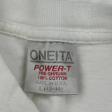Single Stitch Jon Anderson Tour 88 Oneita T-Shirt - Large White Cotton