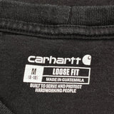 Carhartt T-Shirt - Medium Black Cotton