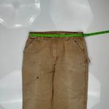 Carhartt Carpenter Trousers - 35W 34L Brown Cotton