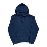Polo By Ralph Lauren Hoodie - Large Blue Cotton