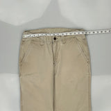 Carhartt Trousers - 30W 30L Beige Cotton